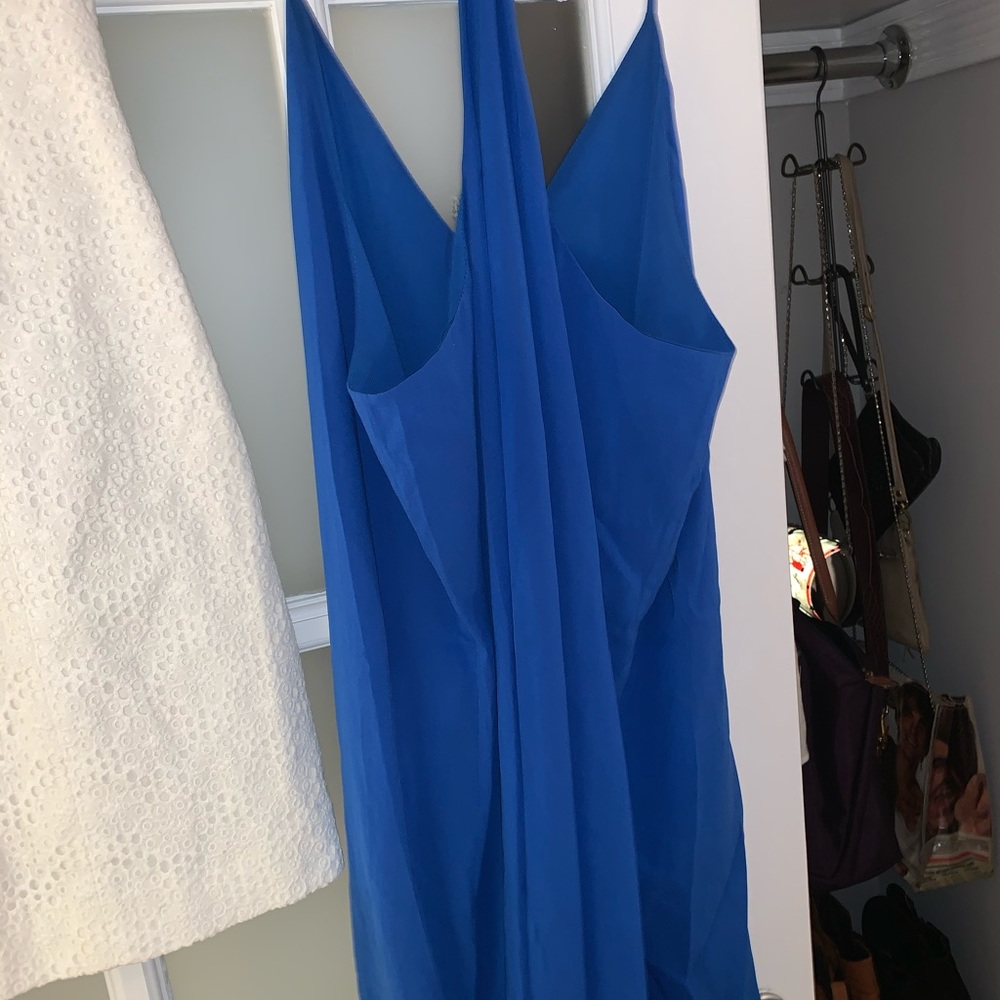 Alice + Olivia Sharp blue cocktail dress